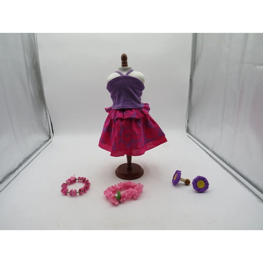 American Girl Kanani's Luau Outfit Skirt‎ Lu'au SET Wreath Lei